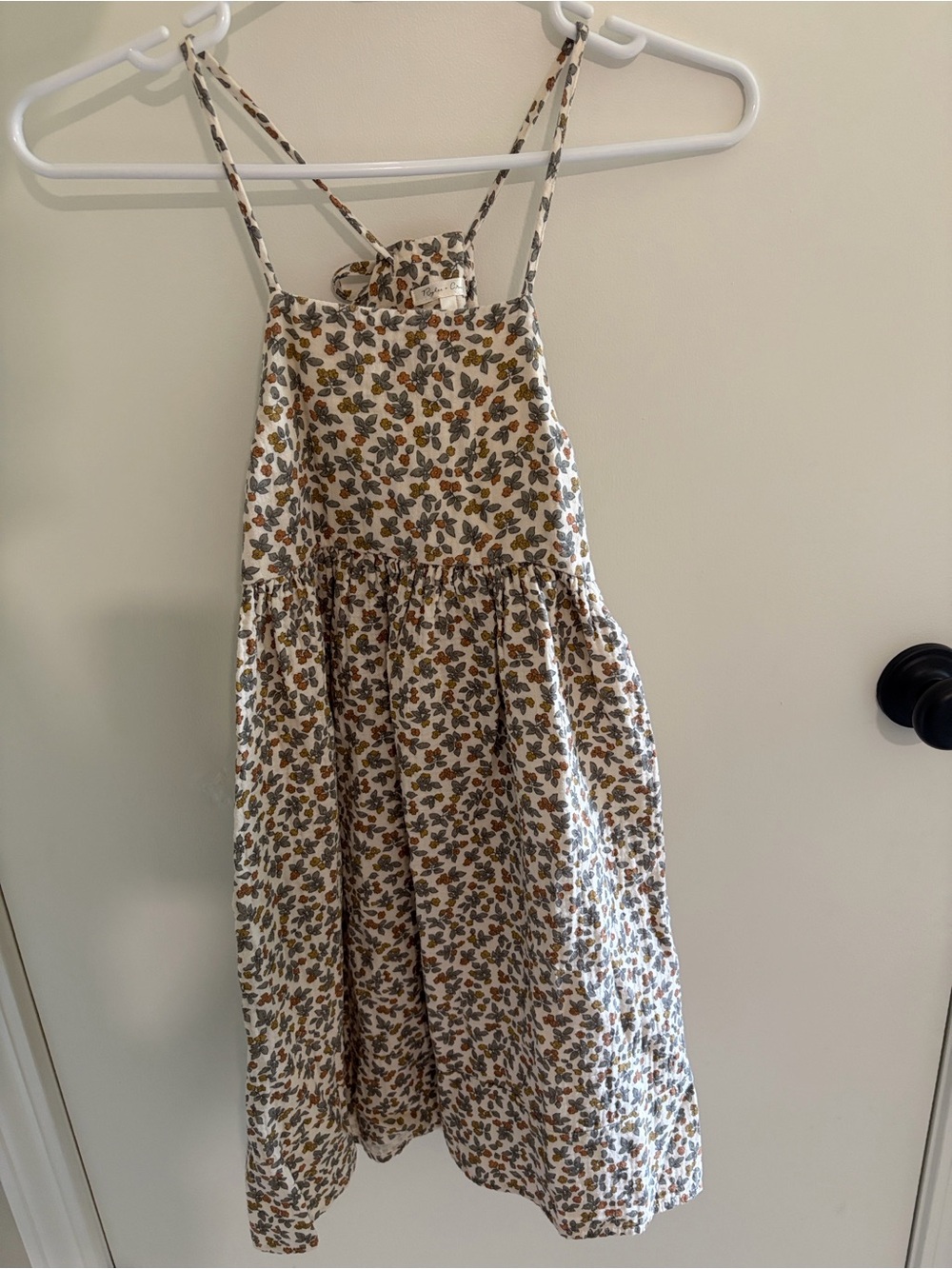 Rylee + Cru Cream Gray and Brown Dress